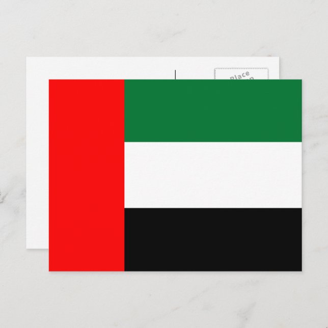 Emirati Flag, Flag of United Arab Emirates Postcard (Front/Back)