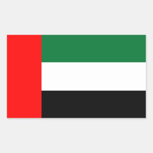 Emirati Flag Flag of United Arab Emirates Rectangular Sticker