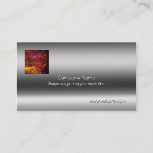 Emission Nebula in Puppias Metallic_look template Business Card