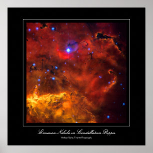 Emission Nebula NGC 2467 in Constellation Puppis Poster