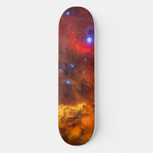 Emission Nebula NGC 2467 in Constellation Puppis Skateboard Deck (Front)