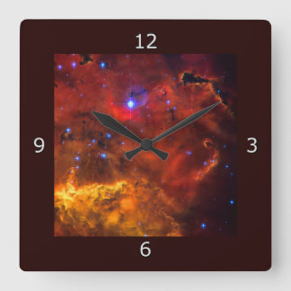 Emission Nebula NGC 2467 in Constellation Puppis Square Wall Clock
