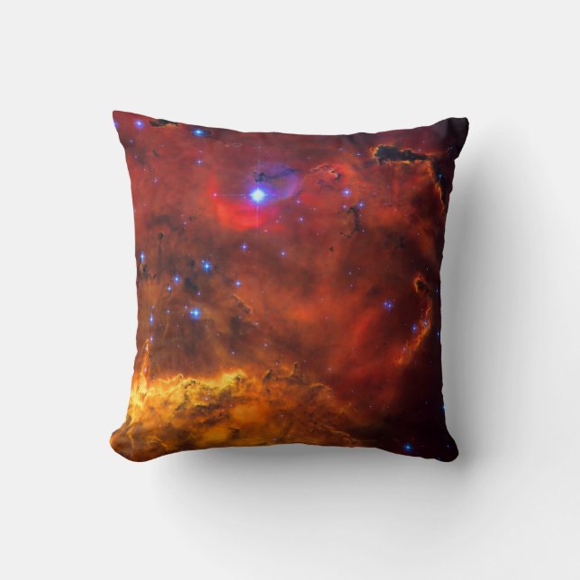 Emission Nebula NGC 2467 in Constellation Puppis Throw Pillow (Front)
