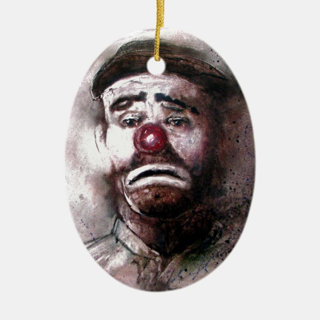Emit Kelly Clown Art.jpg Ceramic Ornament (Front)