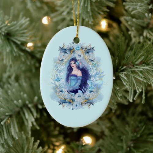 Emma angel with flowers Ornament