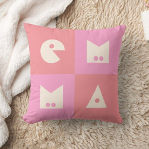 Emma birthday gift 4 letter name nursery throw pillow