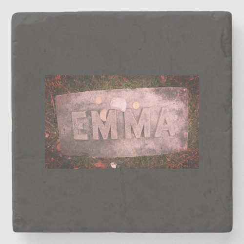Emma Borden Grave Marker Fall River MA Stone Coaster
