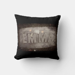 Emma Borden Grave Marker - Fall River, MA Throw Pillow