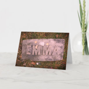 Emma Borden Gravestone, Fall River, MA Letterpress Thank You Card