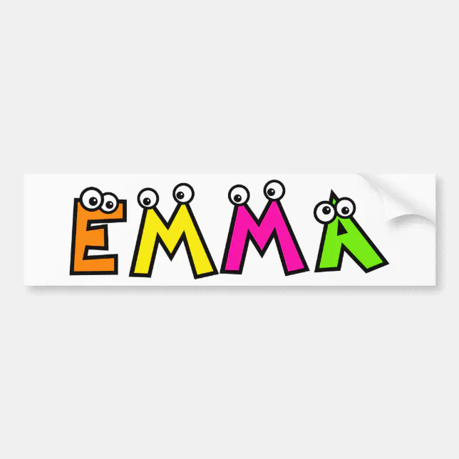 Emma Sticker Emma Bumper Sticker | Zazzle