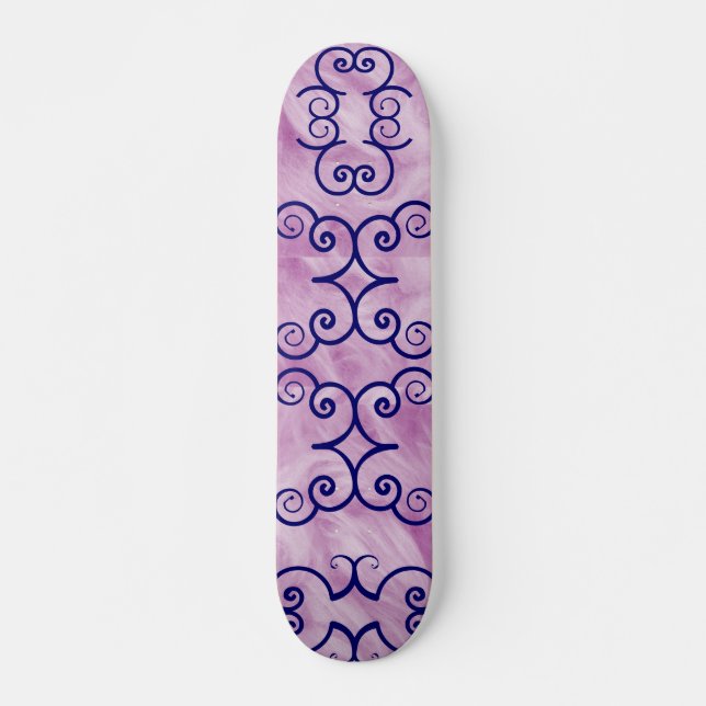 Emma Butterfly Scroll Designer Name Skateboard Deck (Front)