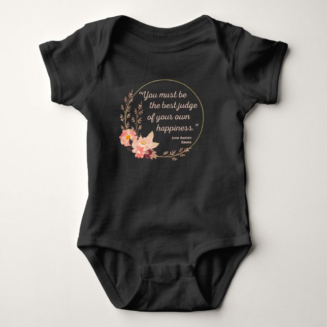 Emma By Jane Austen Quote I - Cute Style Baby Bodysuit (Front)