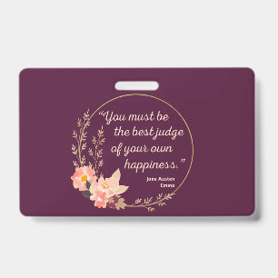Emma By Jane Austen Quote I - Cute Style Badge