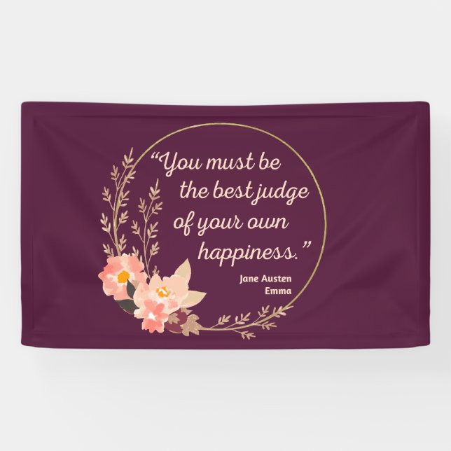Emma By Jane Austen Quote I - Cute Style Banner (Horizontal)