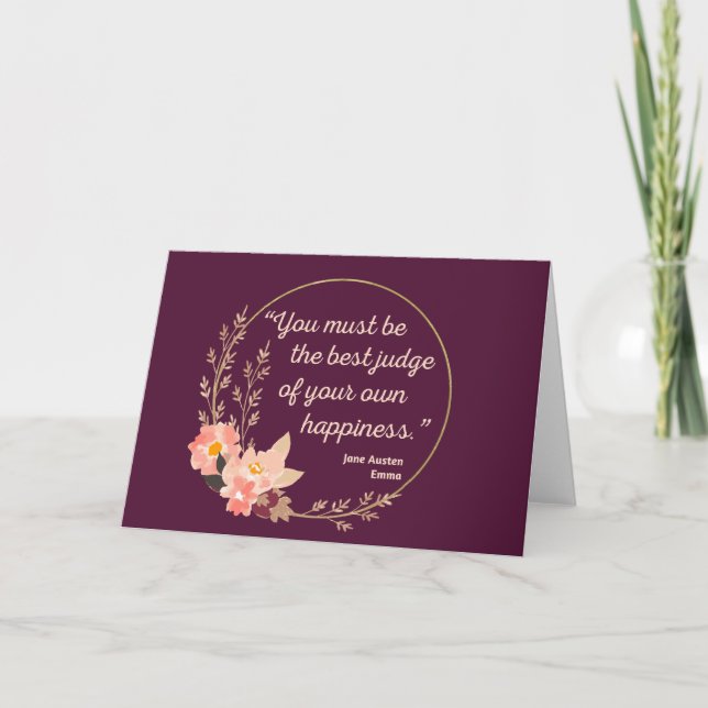 Emma By Jane Austen Quote I - Cute Style Card (Front)