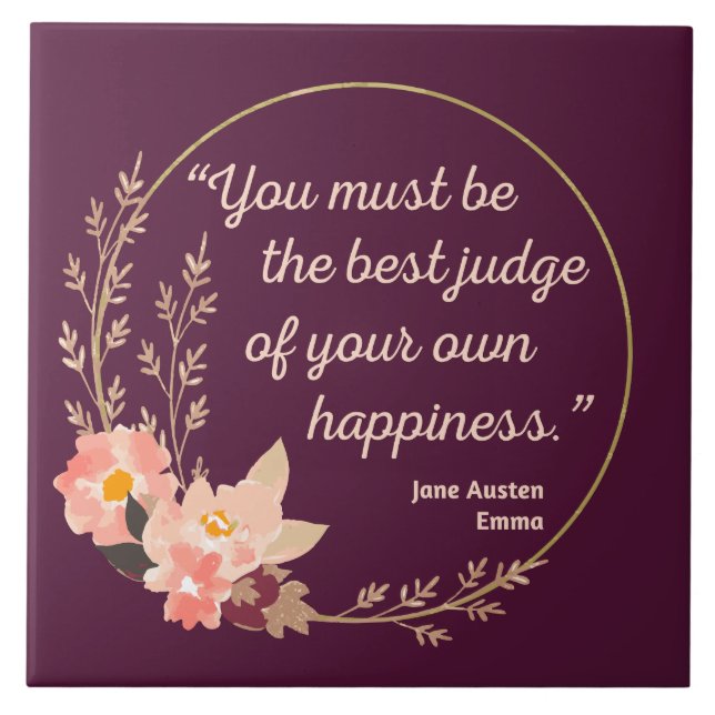 Emma By Jane Austen Quote I - Cute Style Ceramic Tile (Front)