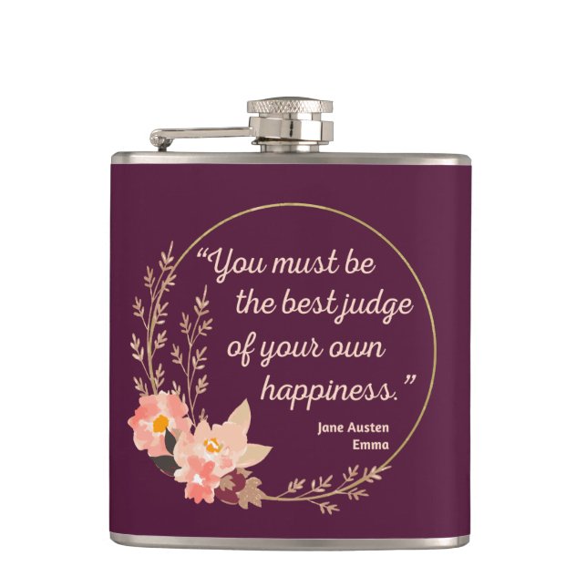 Emma By Jane Austen Quote I - Cute Style Flask (Front)