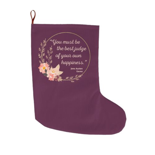 Emma By Jane Austen Quote I _ Cute Style Large Christmas Stocking