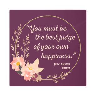 Emma By Jane Austen Quote I - Cute Style Metal Print