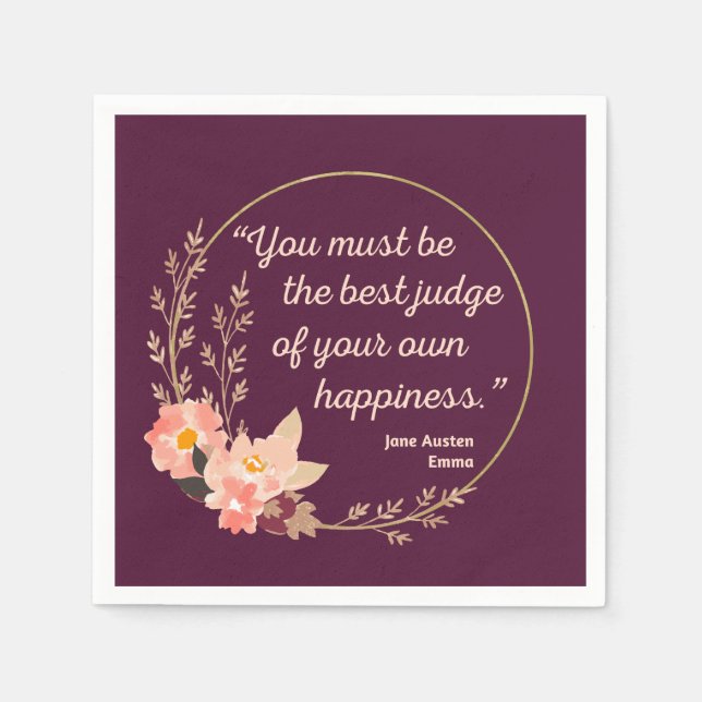 Emma By Jane Austen Quote I - Cute Style Napkins (Front)