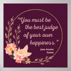 Emma By Jane Austen Quote I - Cute Style Poster