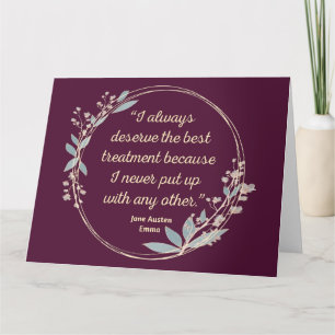 Emma By Jane Austen Quote II - Cute Style Card