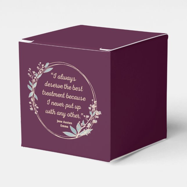 Emma By Jane Austen Quote II - Cute Style Favor Boxes (Front Side)