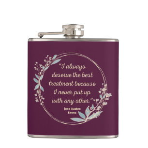 Emma By Jane Austen Quote II - Cute Style Flask