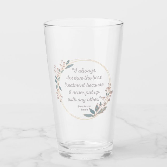 Emma By Jane Austen Quote II - Cute Style Glass (Front)
