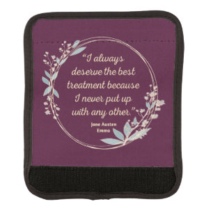 Emma By Jane Austen Quote II - Cute Style Luggage Handle Wrap