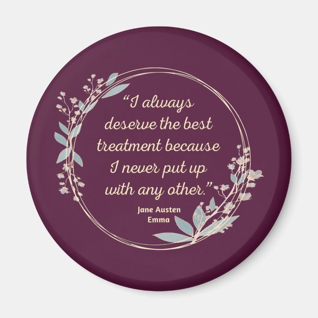 Emma By Jane Austen Quote II - Cute Style Magnet (Front)