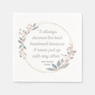 Emma By Jane Austen Quote II - Cute Style Napkins