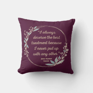 Emma By Jane Austen Quote II - Cute Style Throw Pillow