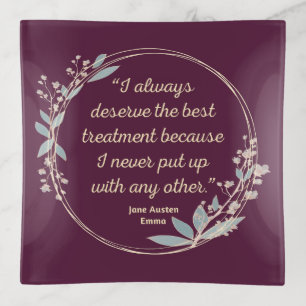 Emma By Jane Austen Quote II - Cute Style Trinket Tray