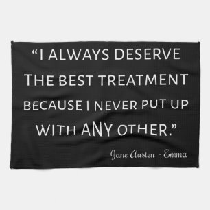 Emma By Jane Austen Quote II Kitchen Towel