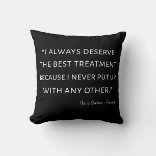 Emma By Jane Austen Quote II Throw Pillow
