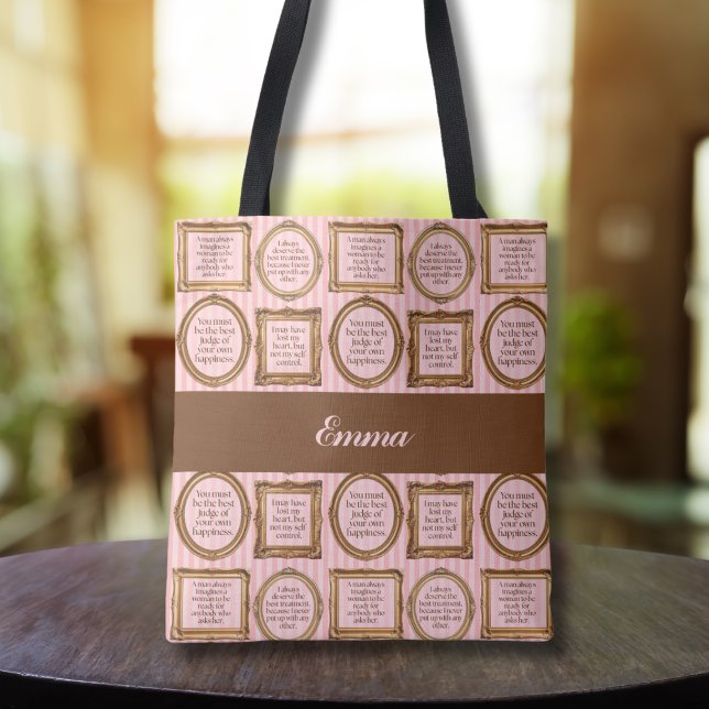 Emma by Jane Austen Quotes Personalized Tote Bag (Creator Uploaded)