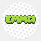 Emma sticker name | Zazzle