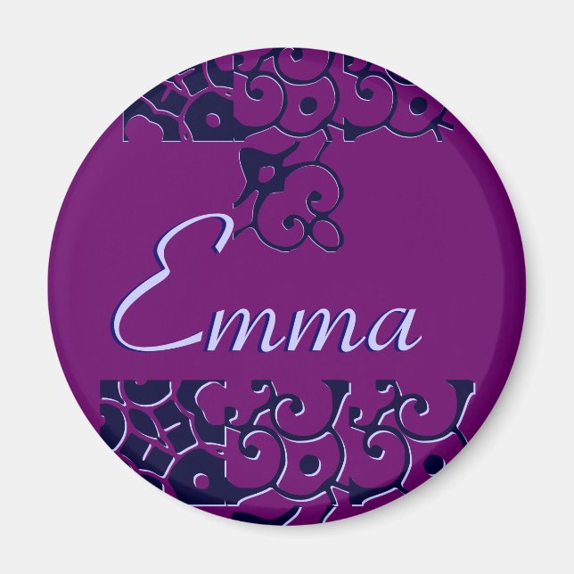 Emma Designer Name Magnet - Customizable (Front)