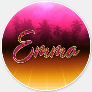 the name emma in glitter