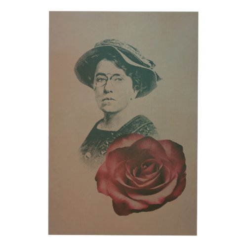 Emma Goldman a Feminist  Social Justice Activist Wood Wall Art
