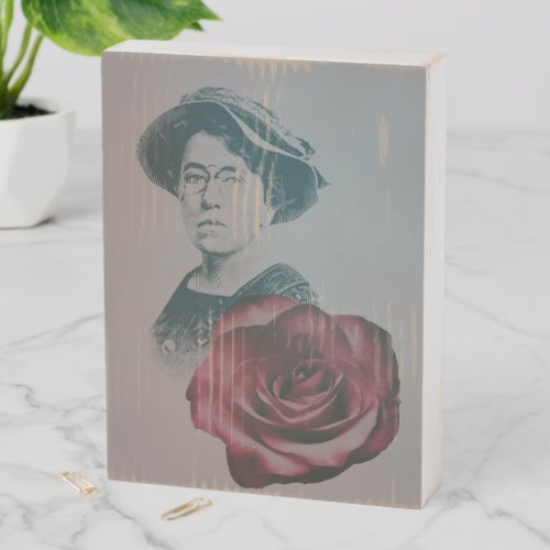 Emma Goldman a Feminist  Social Justice Activist Wooden Box Sign