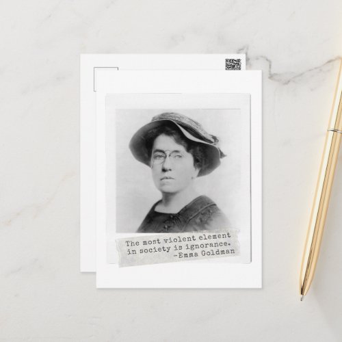 Emma Goldman Quote _ Ignorance _ Womens Activism Postcard