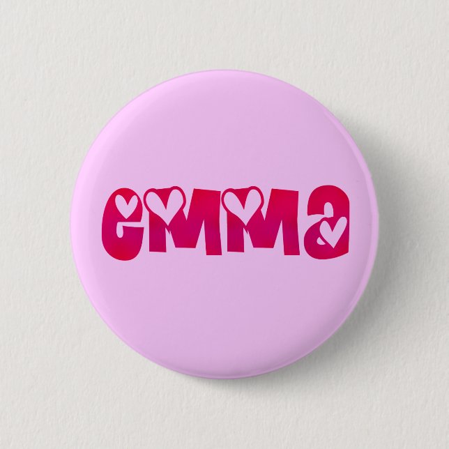 Emma in Hearts Button (Front)
