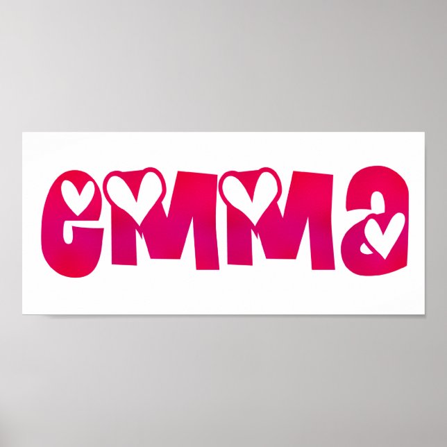 Emma in Hearts Poster (Front)