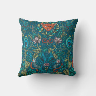 Emma J Shipley Amazon Fabric by Clarke & Clarke Throw Pillow