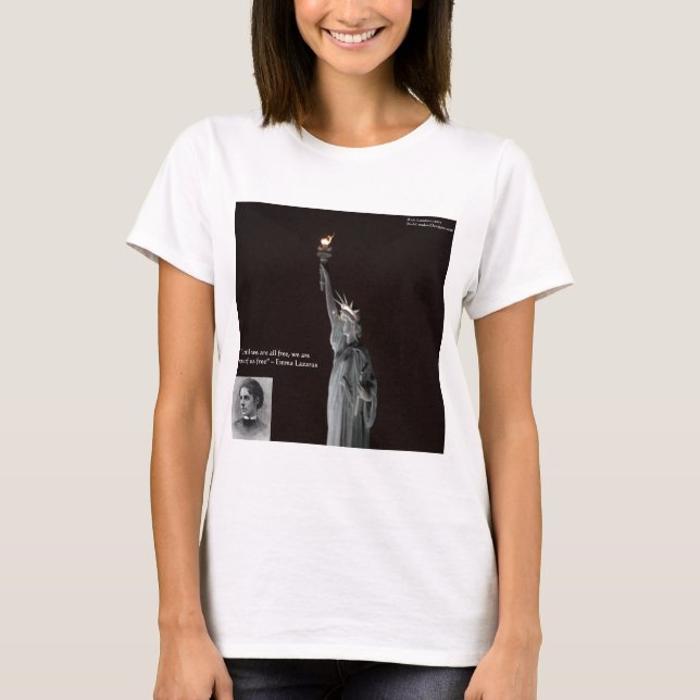 Emma Lazarus & Statue Of Liberty Gifts & Cards T-Shirt (Front)