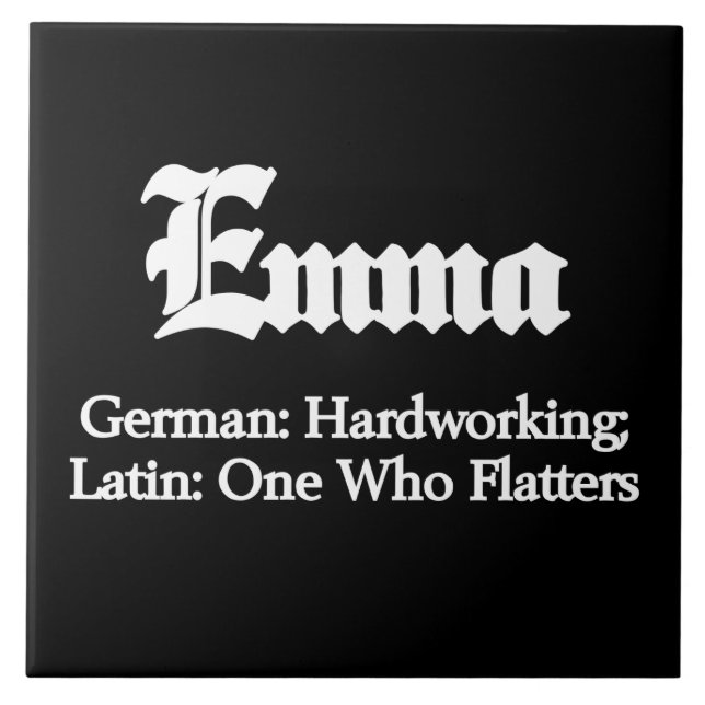 Emma Meaning Ceramic Tile (Front)