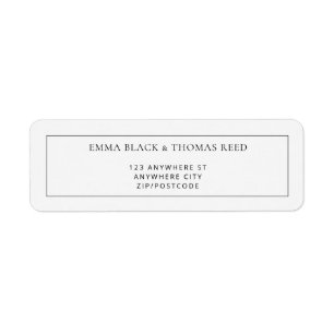 EMMA Modern Minimalist RSVP Return Address Labels