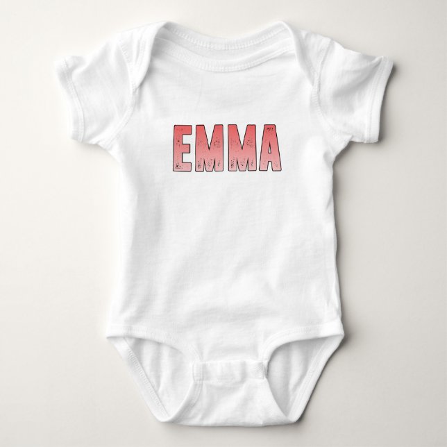 Emma name baby bodysuit (Front)